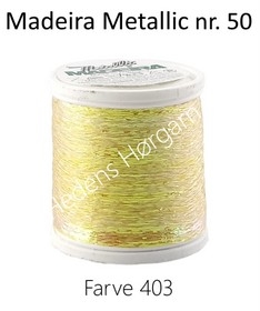 Madeira Metallic nr. 50 farve 403 gul